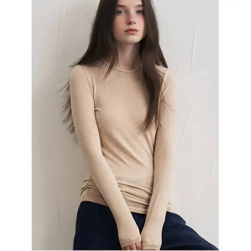 Base Layer Top - 여성 캐시미어 혼합 긴소매 상의 가을