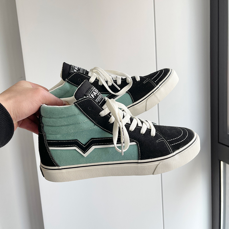 레트로 하이탑 스니커즈 남녀 공용 블랙 그린 스케이트보 - Vans Shoes Authentic 리뷰 및 가격