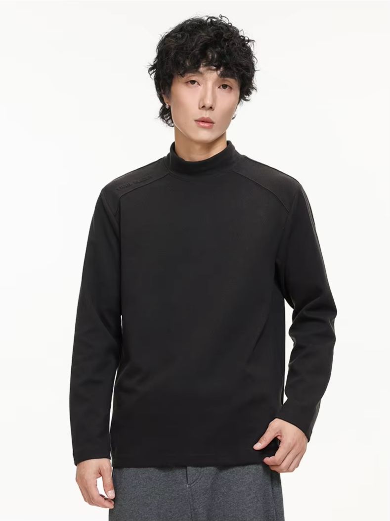 심플 베이직 패치워크 미드칼라 긴팔 티셔츠 유니섹스 보 - Base Layer Top 리뷰 및 가격